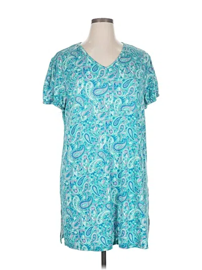 Pre-owned Muk Luks Short Sleeve T-shirt In Blue