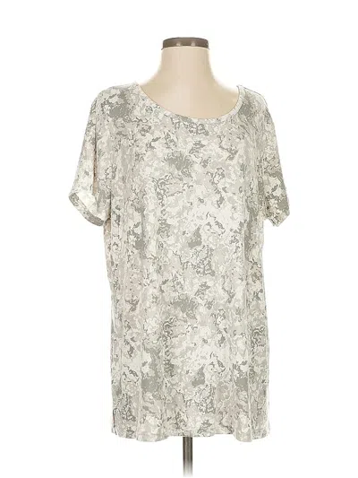 Pre-owned Muk Luks Short Sleeve T-shirt In Silver