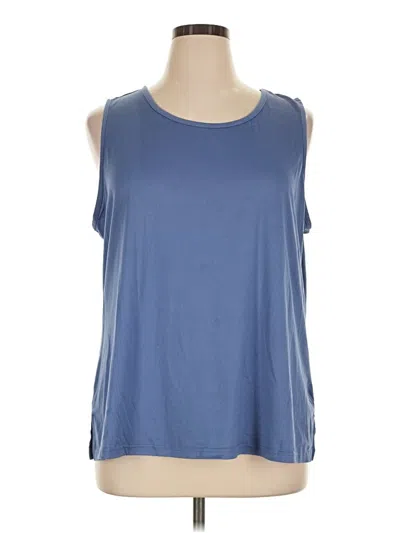 Pre-owned Muk Luks Sleeveless Top Blue Boatneck Tops
