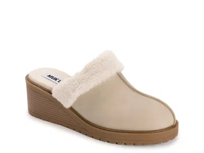 Muk Luks Sophia Wedge Mule In Brown
