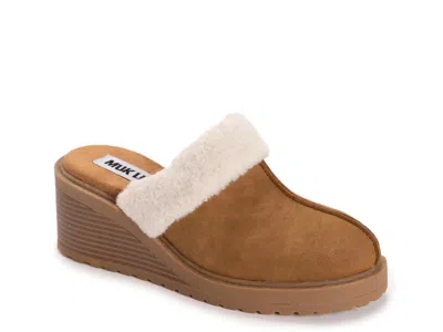 Muk Luks Sophia Wedge Mule In Brown