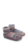 Muk Luks Spacedye Cuff Bootie In Blue