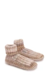 Muk Luks Spacedye Cuff Bootie In Neutral