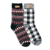 Muk Luks Sweater Socks 2 Pair Pack In Multi