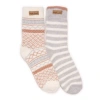 Muk Luks Sweater Socks 2 Pair Pack In Multi