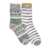 Muk Luks Sweater Socks 2 Pair Pack In Multi