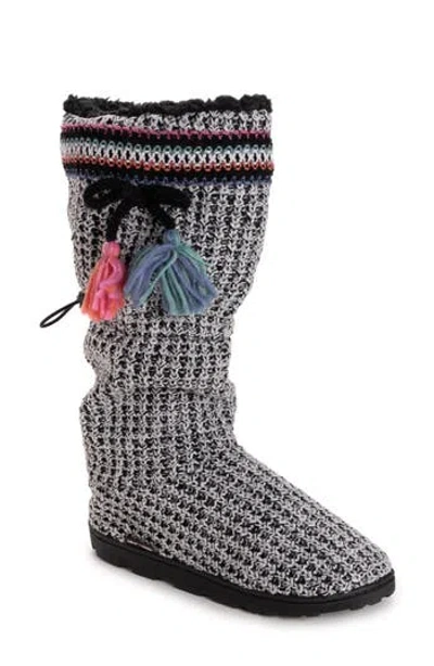Muk Luks Tabbi Toggle Faux Shearling Slipper In Multi