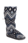 Muk Luks Tabbi Toggle Faux Shearling Slipper In Purple