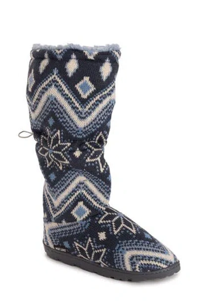 Muk Luks Tabbi Toggle Faux Shearling Slipper In Purple