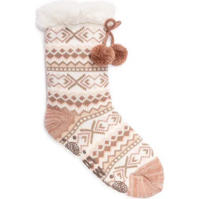 Muk Luks Tall Cabin Sox In Canyon Rose
