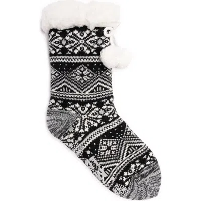 Muk Luks Tall Cabin Sox In Gray