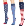 Muk Luks Tall Nylon Blend Compression Socks 3 Pair Pack In Multi