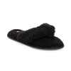 Muk Luks Taryn Thong Womens Memory Foam Slip-on Slippers In Black