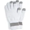 Muk Luks Texting Knit Gloves In Ghost