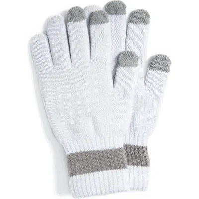 Muk Luks Texting Knit Gloves In Ghost