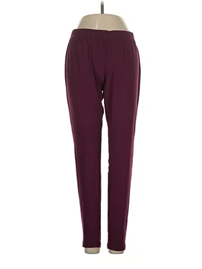 Pre-owned Muk Luks Track Pants In Burgundy