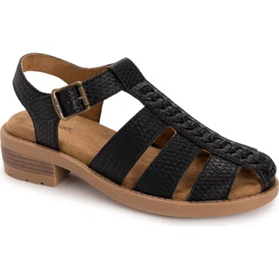 Muk Luks Vanilla Fisherman Sandal In Black