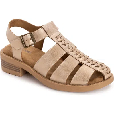 Muk Luks Vanilla Fisherman Sandal In Brown