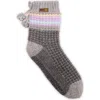 Muk Luks Waffle Cottage Crew Sock In Gray