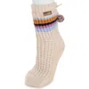 Muk Luks Waffle Cottage Crew Sock In White