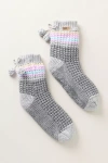 Muk Luks Waffle Cottage Socks In Gray