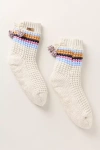 Muk Luks Waffle Cottage Crew Sock In White