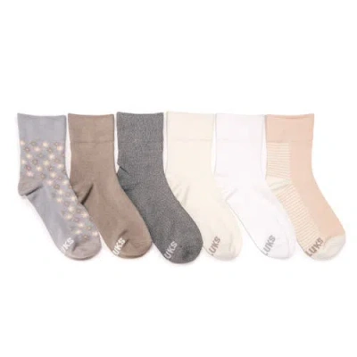 Muk Luks Whisper Soft Crew Socks 6 Pair Pack In Multi