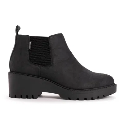 Muk Luks Women's Finley Francis Boot In Black In Gray
