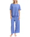 Muk Luks Women's Nautical Ribbed Lounge Pajama Set