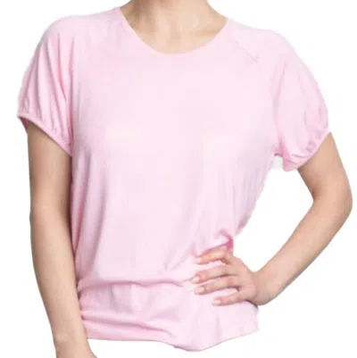 Muk Luks Women's Solid Shirt Sleeve Top In Pink