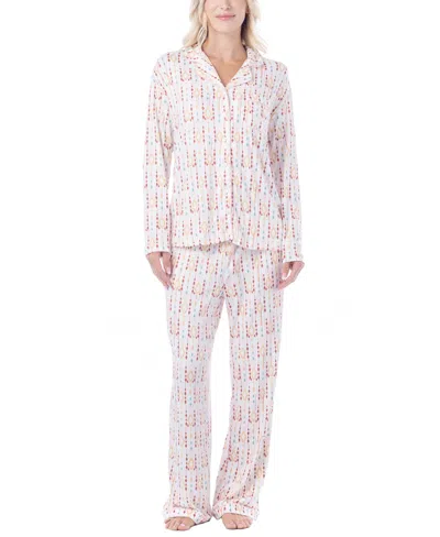 Muk Luks Women's Western Prairie Print Pajama Set In Western Geo