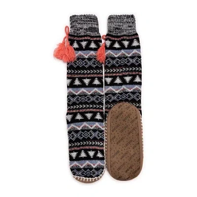Muk Luks Womens 1 Pair Slipper Socks In Black