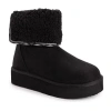 Muk Luks Womens Amelia Flat Heel Winter Boots In Black