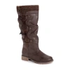 Muk Luks Womens Bianca Beverly Stacked Heel Winter Boots In Brown