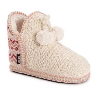 Muk Luks Womens Bootie Slippers In Neutral