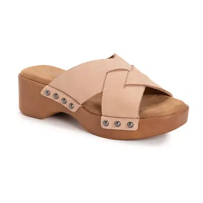 Muk Luks Womens Cadence Wedge Sandals In Pink