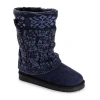 Muk Luks Womens Cheryl Boot Flat Heel Booties In Blue