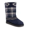 Muk Luks Womens Cheryl Boot Flat Heel Booties In Blue