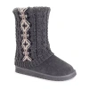 Muk Luks Womens Cheryl Flat Heel Dress Boots In Gray