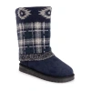 Muk Luks Womens Cheryl Flat Heel Winter Boots In Blue