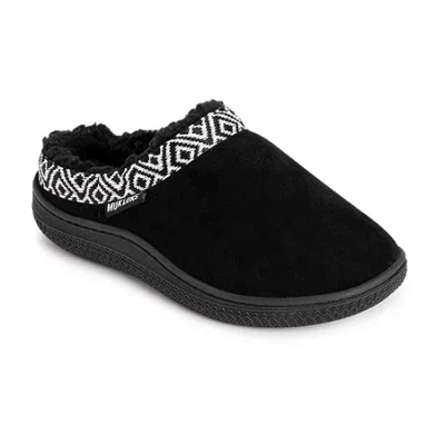 Muk Luks Womens Clog Slippers In Black