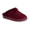 Muk Luks Womens Clog Slippers In Burgundy