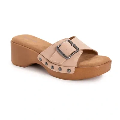 Muk Luks Womens Cora Wedge Sandals In Pink