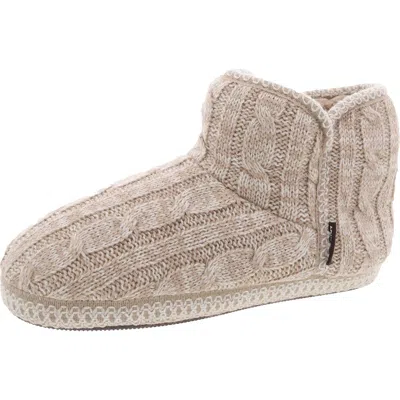 Muk Luks Womens Faux Fur Lined Faux Fur Bootie Slippers In Multi