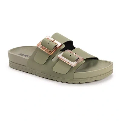 Muk Luks Womens Grand Cayman Strap Sandals In Green