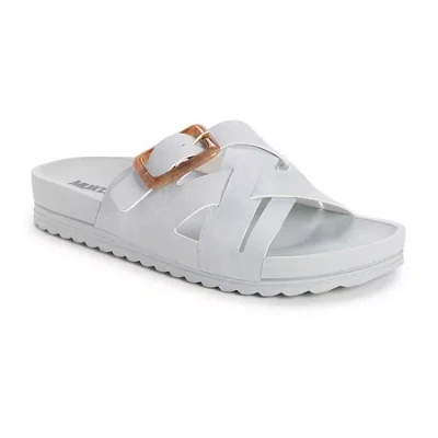 Muk Luks Womens Grand Shayna Strap Sandals In Blue