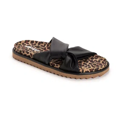 Muk Luks Womens Jazmine Sandal Flat Sandals In Black