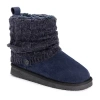 Muk Luks Womens Laurel Flat Heel Booties In Blue