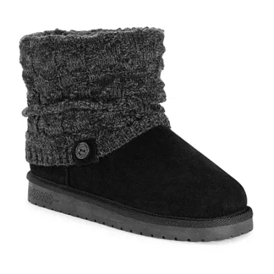 Muk Luks Womens Laurel Flat Heel Dress Boots In Black