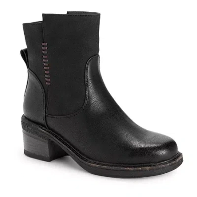 Muk Luks Womens Logger Niagara Stacked Heel Dress Boots In Brown